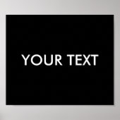 Trendy Modern Professional Custom Merk Name Black Poster (Voorkant)