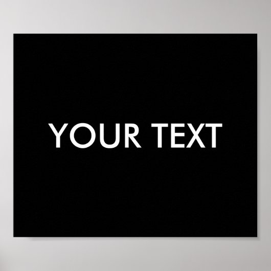 Trendy Modern Professional Custom Merk Name Black Poster (Voorkant)