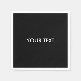 Trendy Modern Professional Custom Merk Name Black Servet