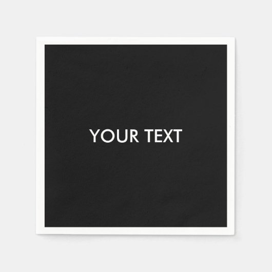 Trendy Modern Professional Custom Merk Name Black Servet (Voorkant)