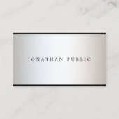 Trendy Modern Professional Elegant Glamor Plain Visitekaartje (Voorkant)
