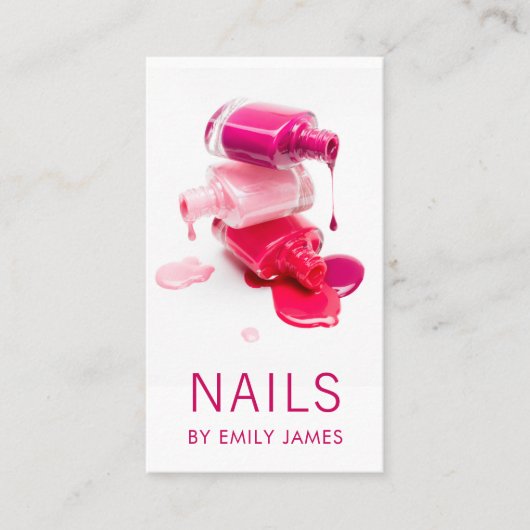 Trendy Modern Professional Nail Art Spa Salon Visitekaartje (Voorkant)