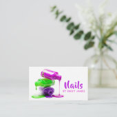 Trendy Modern Professional Nail Artist Salon Visitekaartje (Staand voorkant)