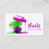 Trendy Modern Professional Nail Artist Salon Visitekaartje (Voorkant)