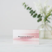 Trendy Modern Professional Roze Achtergrond Visitekaartje (Staand voorkant)
