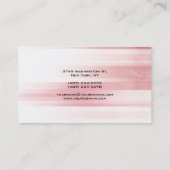 Trendy Modern Professional Roze Achtergrond Visitekaartje (Achterkant)