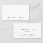 Trendy Modern Professioneel Elegant Eenvoudige Sja Visitekaartje (Voorkant / Achterkant)