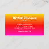 Trendy modern professioneel roze visitekaartje (Achterkant)