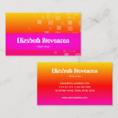 Trendy modern professioneel roze visitekaartje (Voorkant / Achterkant)