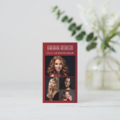 Trendy Modern QR code photo Business Card Visitekaartje (Staand voorkant)