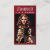 Trendy Modern QR code photo Business Card Visitekaartje (Voorkant)