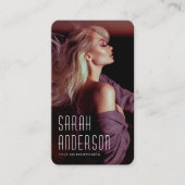 Trendy Modern QR-codefoto Visitekaartje (Voorkant)