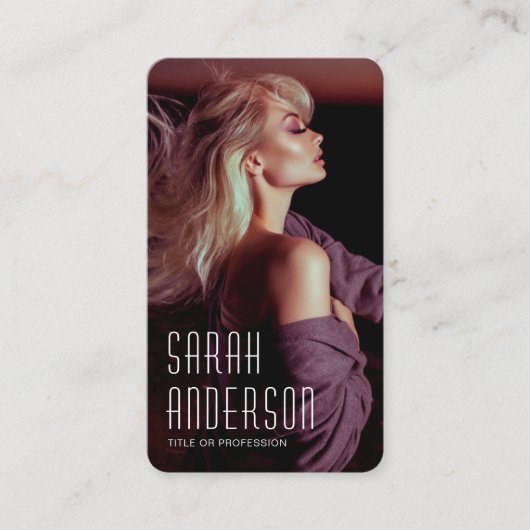 Trendy Modern QR-codefoto Visitekaartje (Voorkant)