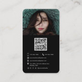 Trendy Modern QR-codefoto Visitekaartje (Achterkant)