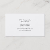 Trendy Modern Red Black White Executive Manager Visitekaartje (Achterkant)