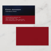 Trendy Modern Red Blue Stripes Consultant Visitekaartje (Voorkant / Achterkant)