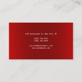 Trendy Modern Red Bold Text Visitekaartje (Achterkant)