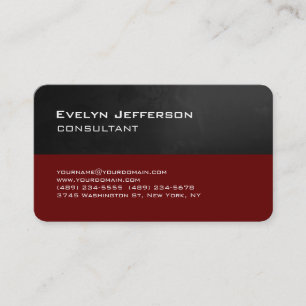Trendy Modern Red Grey Stripes Consultant Visitekaartje