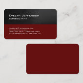 Trendy Modern Red Grey Stripes Consultant Visitekaartje (Voorkant / Achterkant)