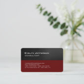 Trendy Modern Red Grey Stripes Consultant Visitekaartje (Staand voorkant)