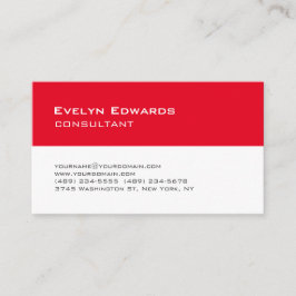 Trendy Modern Red White Stripes Consultant Visitekaartje