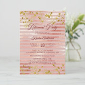 Trendy Modern Retirement Party Invitation Kaart (Staand voorkant)