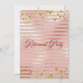 Trendy Modern Retirement Party Invitation Kaart (Achterkant)