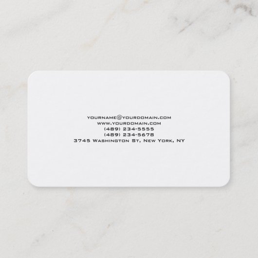 Trendy modern rood wit monogram, expressief visitekaartje (Achterkant)