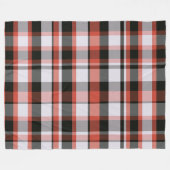 Trendy Modern Rood Zwart en wit Plaid Fleece Deken (Voorkant (Horizontaal))