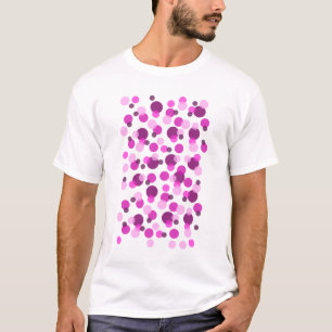 Trendy Modern Roze en Paarse Polka Dot Pattern T-shirt