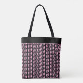 Trendy, modern roze en zwart patroon tote bag (Achterkant)