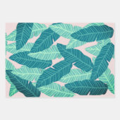 Trendy Modern roze & groen Abstract patroon Inpakpapier Vel (Voorkant 2)