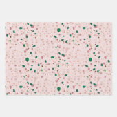 Trendy Modern roze & groen Abstract patroon Inpakpapier Vel (Voorkant)