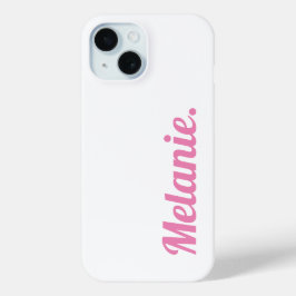 Trendy Modern Roze Wit iPhone 15 Case