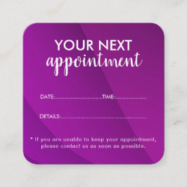 Trendy Modern Salon Appointment Reminder Card Afsprakenkaartje