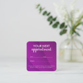 Trendy Modern Salon Appointment Reminder Card Afsprakenkaartje (Staand voorkant)