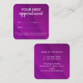 Trendy Modern Salon Appointment Reminder Card Afsprakenkaartje (Voorkant / Achterkant)