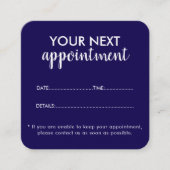 Trendy Modern Salon Appointment Reminder Card Afsprakenkaartje (Voorkant)