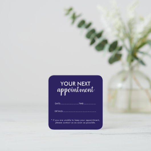 Trendy Modern Salon Appointment Reminder Card Afsprakenkaartje (Staand voorkant)
