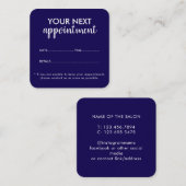 Trendy Modern Salon Appointment Reminder Card Afsprakenkaartje (Voorkant / Achterkant)
