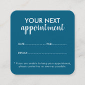 Trendy Modern Salon Appointment Reminder Card Afsprakenkaartje (Voorkant)