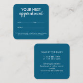 Trendy Modern Salon Appointment Reminder Card Afsprakenkaartje (Voorkant / Achterkant)