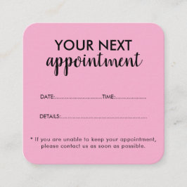 Trendy Modern Salon Appointment Reminder Card Afsprakenkaartje