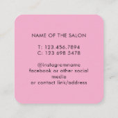 Trendy Modern Salon Appointment Reminder Card Afsprakenkaartje (Achterkant)