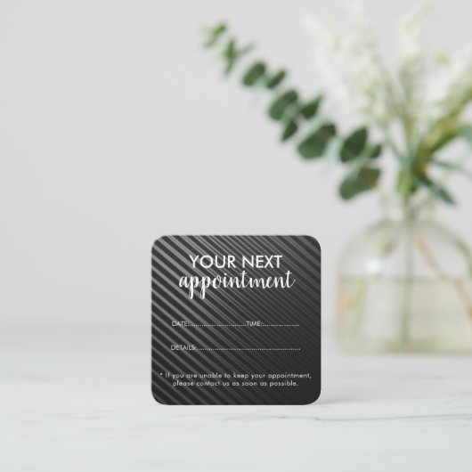 Trendy Modern Salon Appointment Reminder Card Afsprakenkaartje (Staand voorkant)