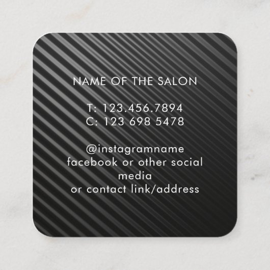 Trendy Modern Salon Appointment Reminder Card Afsprakenkaartje (Achterkant)