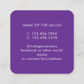 Trendy Modern Salon Appointment Reminder Card Afsprakenkaartje (Achterkant)