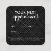 Trendy Modern Salon Appointment Reminder Card Afsprakenkaartje (Voorkant)