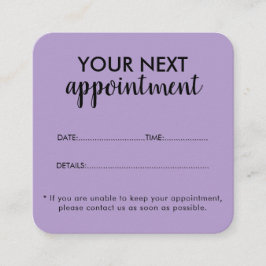 Trendy Modern Salon Appointment Reminder Card Afsprakenkaartje