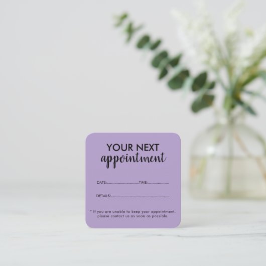 Trendy Modern Salon Appointment Reminder Card Afsprakenkaartje (Staand voorkant)
